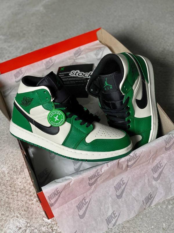 Jordan 1 best sale mid green pine