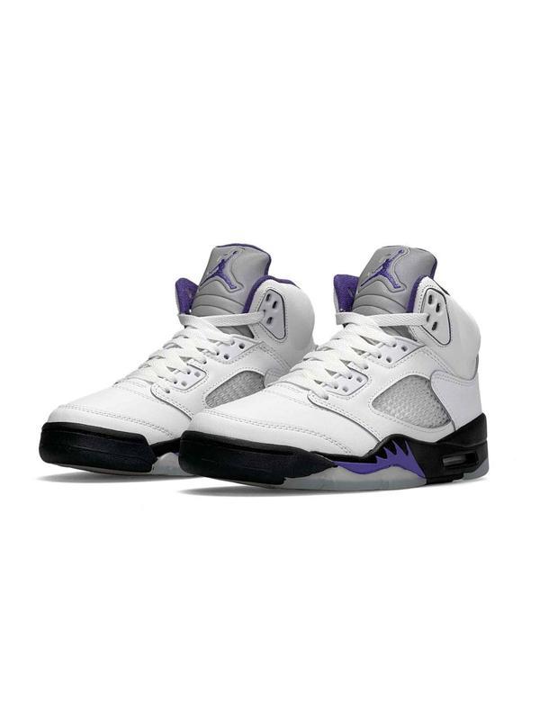 Black purple sale and white jordans