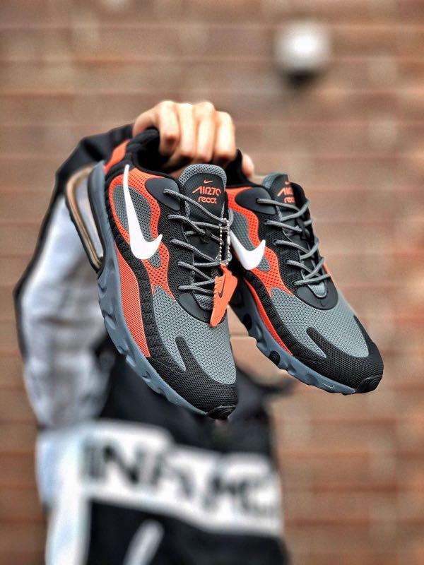 nike 270 react black and orange