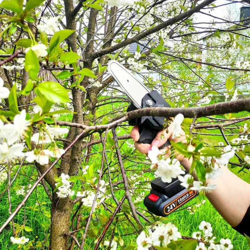 Аккумуляторная цепная мини пила Mini Electric Chainsaw 24V суч...: цена ...