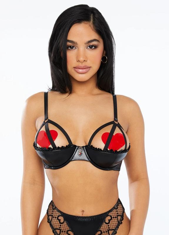 Glossy Flossy Caged Quarter Cup Bra