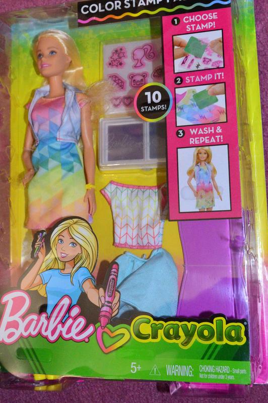 barbie crayola color stamp
