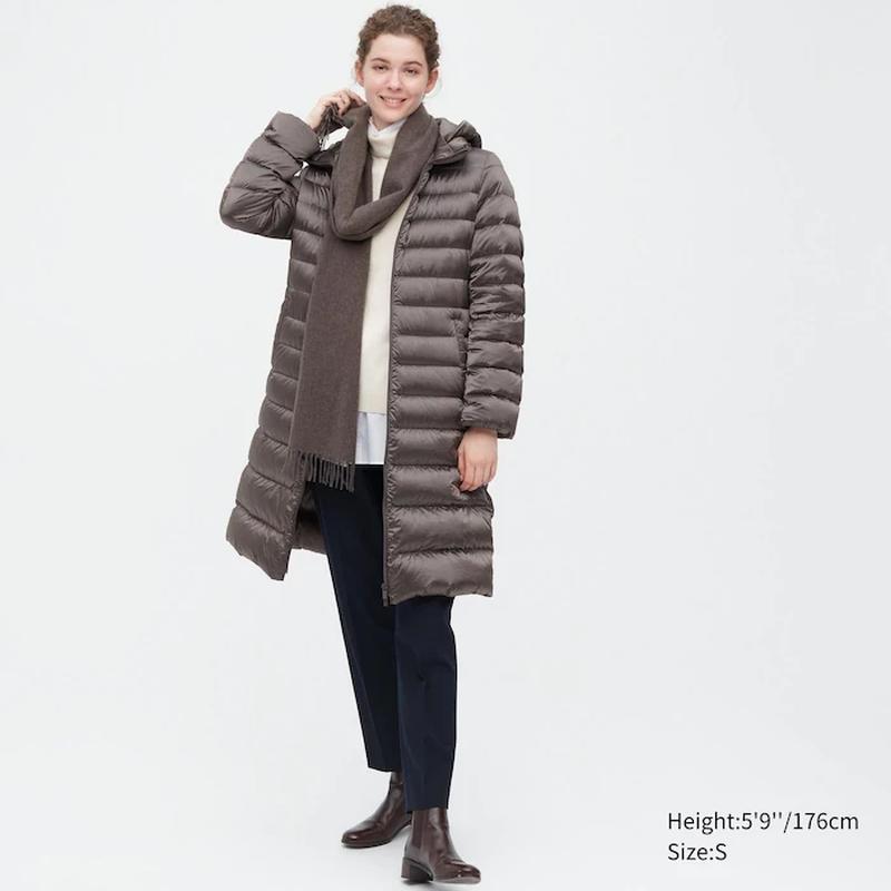 Women ultra light down cheap long coat