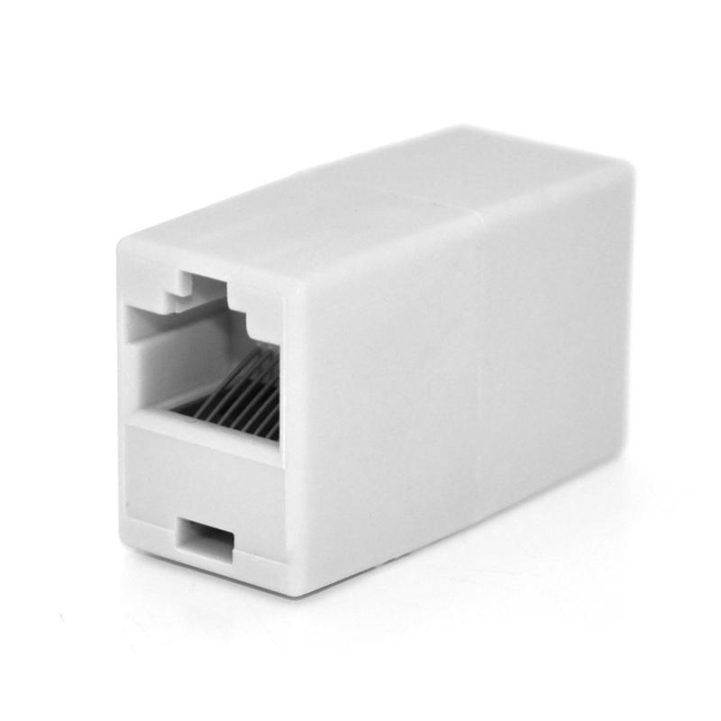 З'єднувач RJ45 8P8C мама / мама RJ45 для з'єднання кабелю, біл...: ціна ...