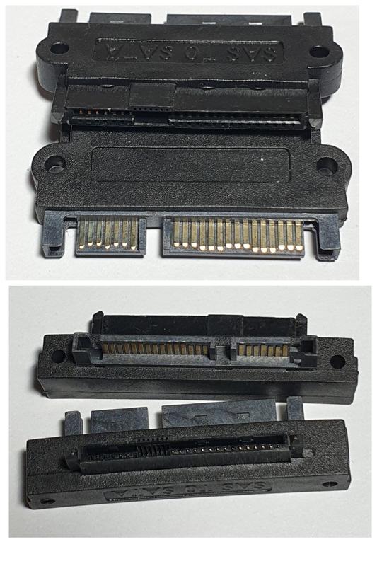 Адаптер SAS-to-SATA SAS SFF-8482 22p female to SATA 7+15p male: цена ...