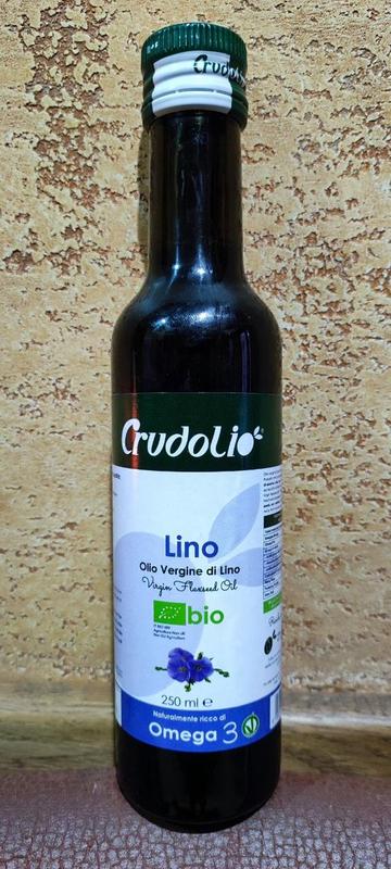 Olio di Semi di Lino Biologico di Crudolio, 250 ml 