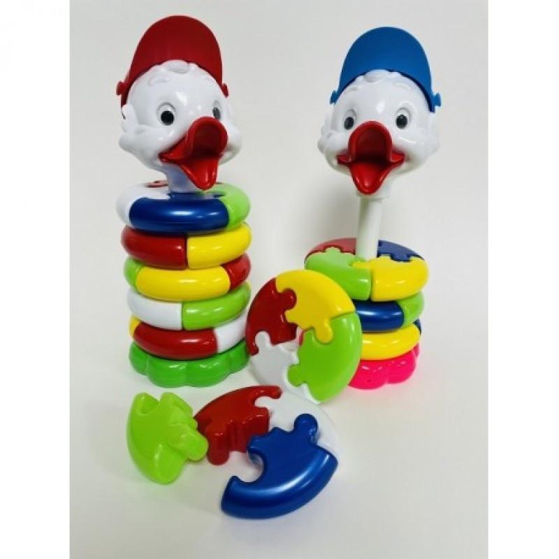 Игрушка детская bamsic пирамида пазл уточка мальчик 1801-duck ...: цена ...