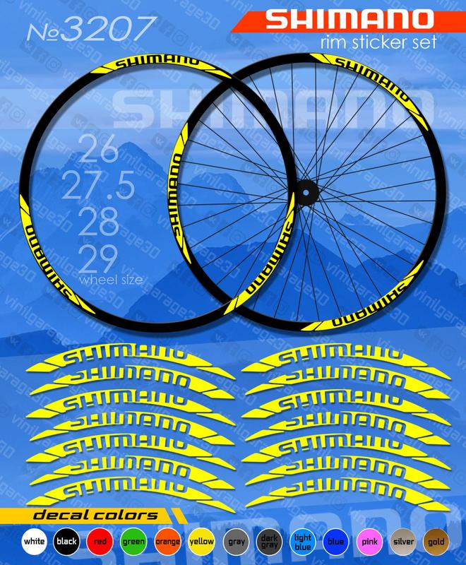 SHIMANO наклейки на обода велосипеда, комплект. УСІ КОЛЬОРИ ДО...: ціна ...
