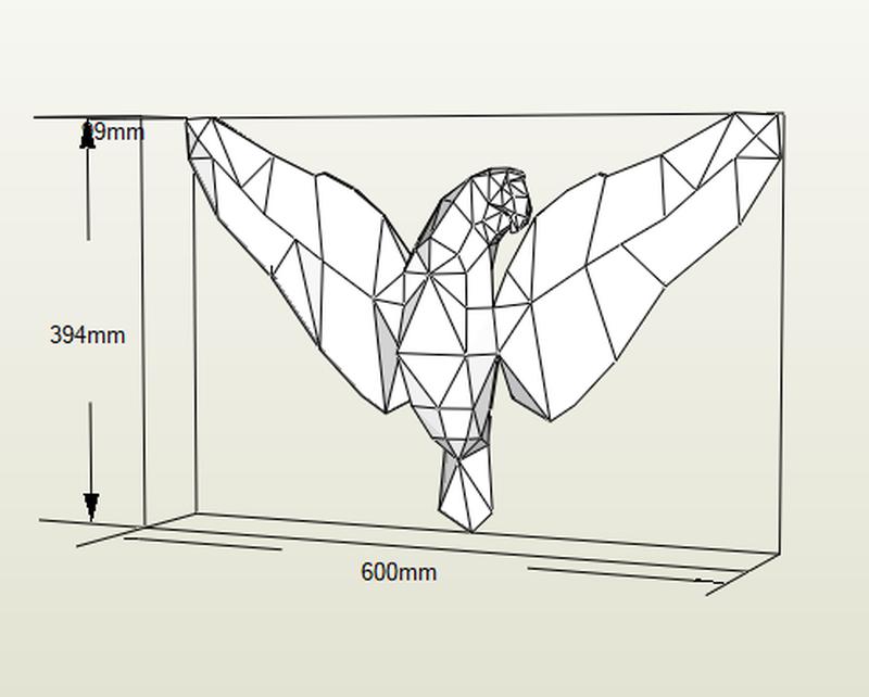 PaperKhan конструктор из картона 3D попугай птица птичка Папер...: цена ...
