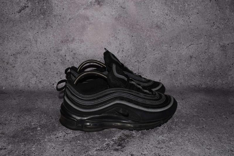 Nike air max 97 triple sale black reflective