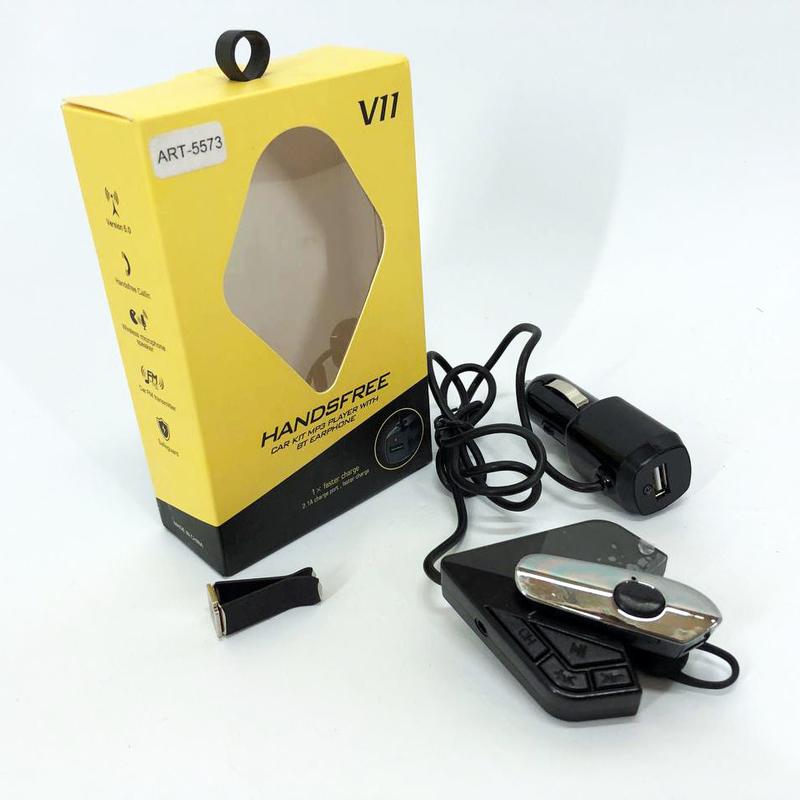 Трансмітер FM V11 BT з Bluetooth гарнітурою модулятор: ціна 485 грн ...