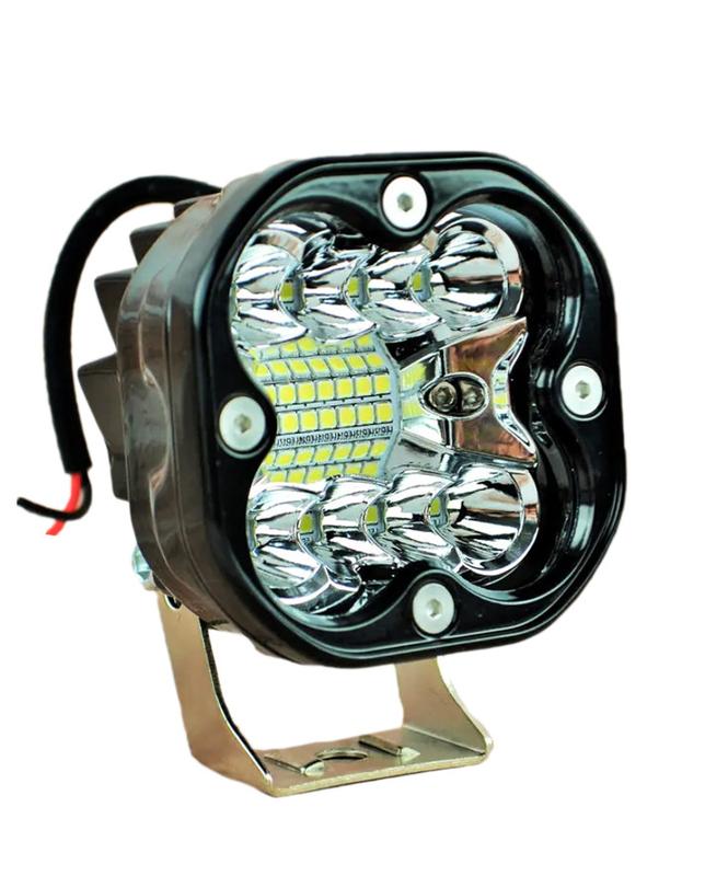 LED фара кругла (1шт) 45W 6000K дальнє світло 12-24V (8x8x4СМ)...: ціна ...