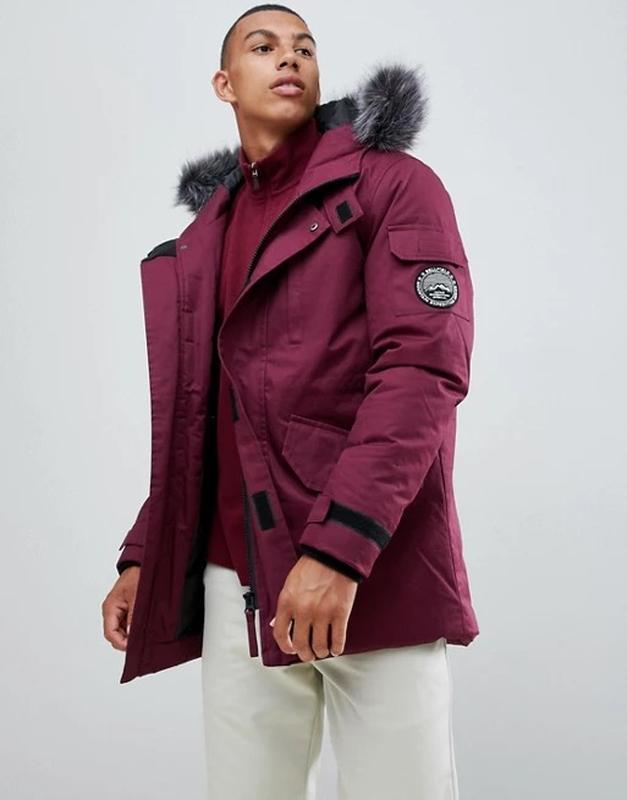 bellfield parka with faux fur hood