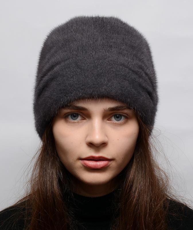 Женская зимняя норковая шапка -кубанка