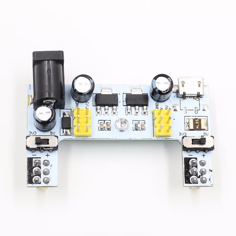 Модуль питания макетных плат - MB102 microUSB Arduino