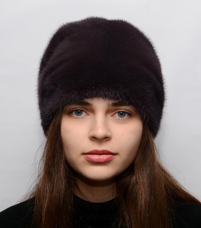 Женская зимняя норковая шапка кубанка
