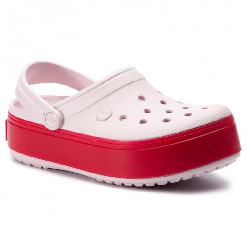 pink crocs platform