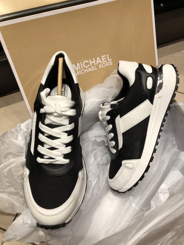 monroe leather and mesh trainer