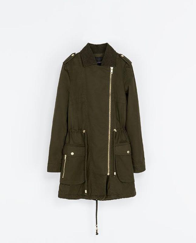 Zara basic cheap green jacket