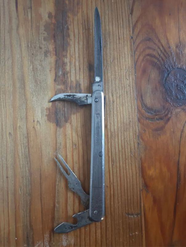 Складной титановый нож восток 60-е годы ссср раритет оригинал