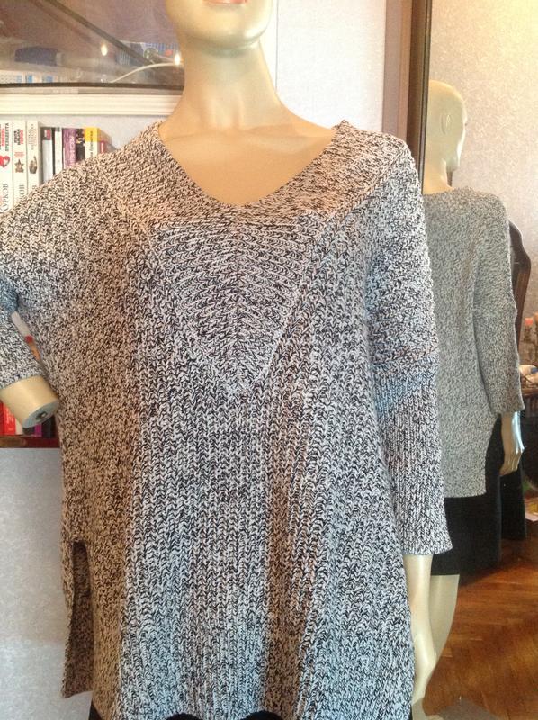 Натуральный, фактурный пуловер бренда h&m, р. 58-60