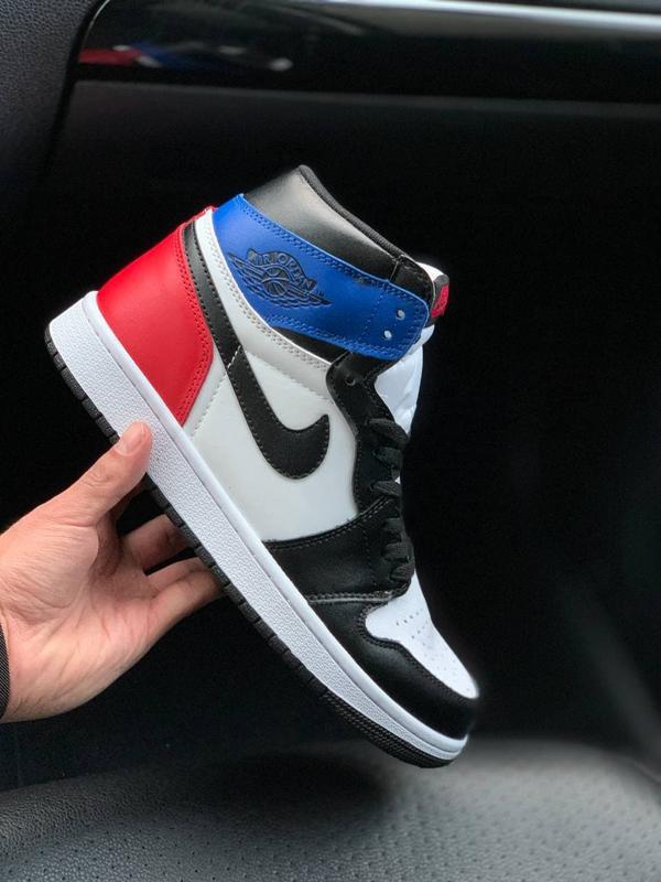 Jordan 1 mid hot sale red white blue