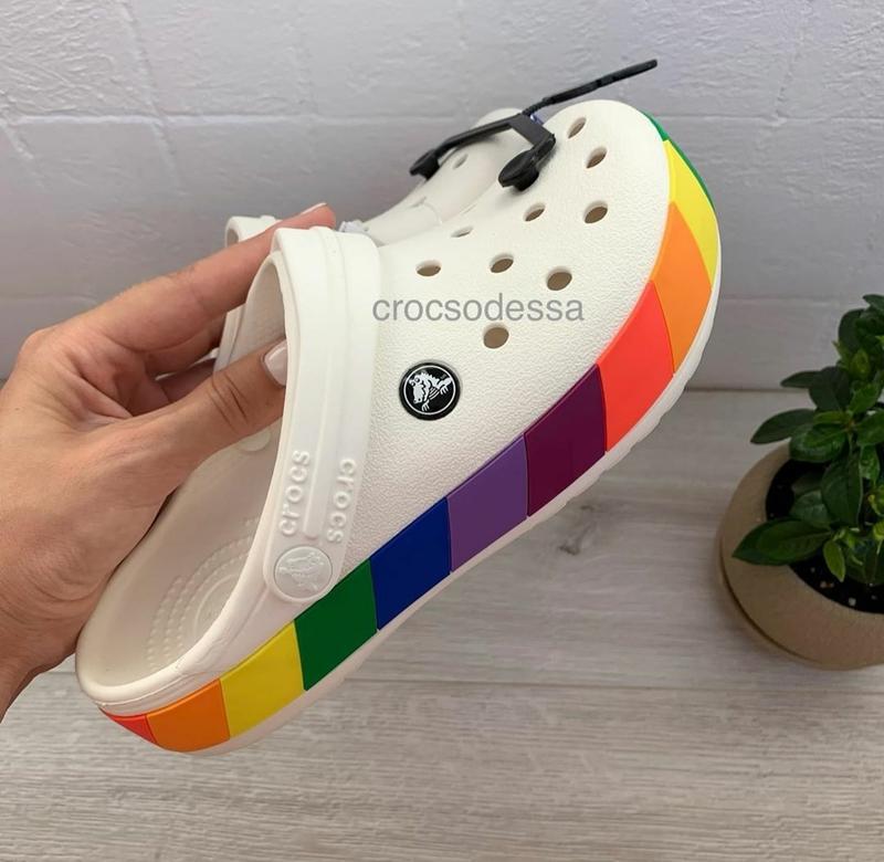 Crocs crocband rainbow block clog whit . 03034 1250