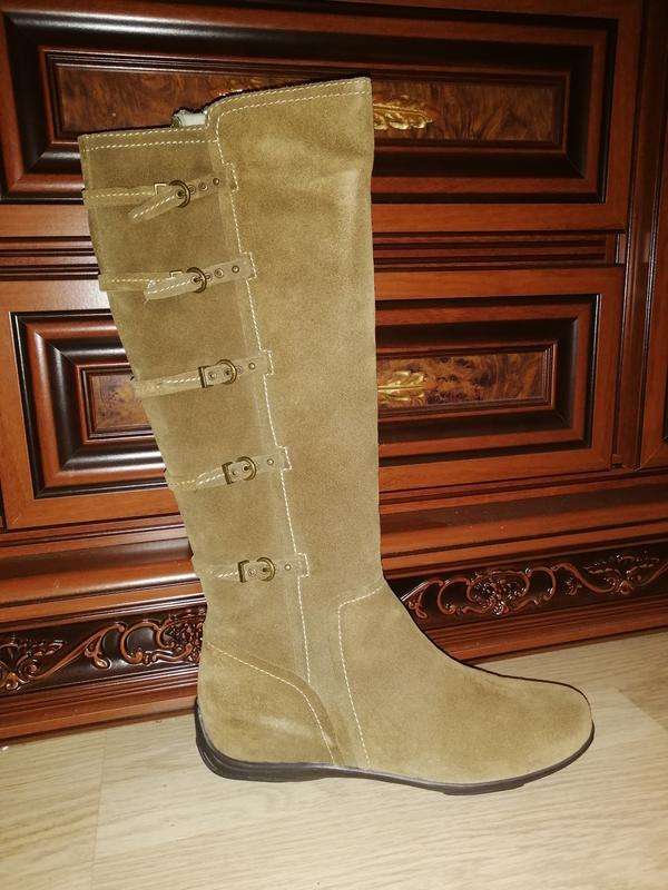 Сапоги замшевые демисезонные высокие натуральные egle