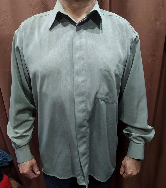 Рубашка мужская 56 серая с лёгким отливом