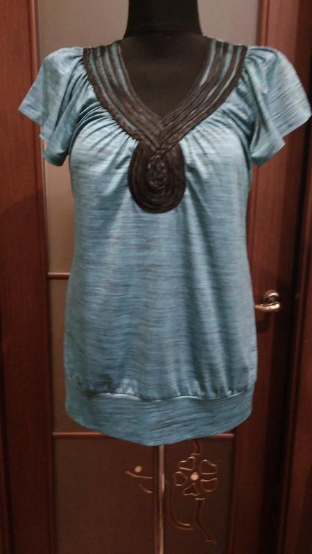 Блуза морского цвета 46-48р.вьетнам
