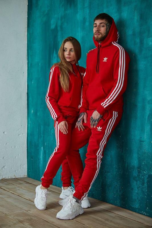 Спортивный костюм adidas красный, парные зимние костюмы adidas... - 2450 грн, купить на ИЗИ (10694967)