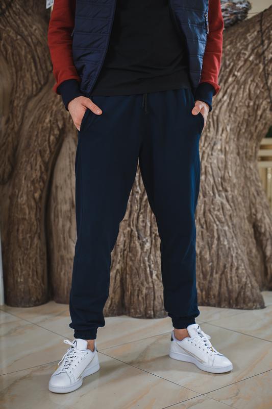 Мужские спортивные штаны с резинкой внизу - sport man, синего ...: цена 390грн - купить Спортивная одежда мужская на ИЗИ