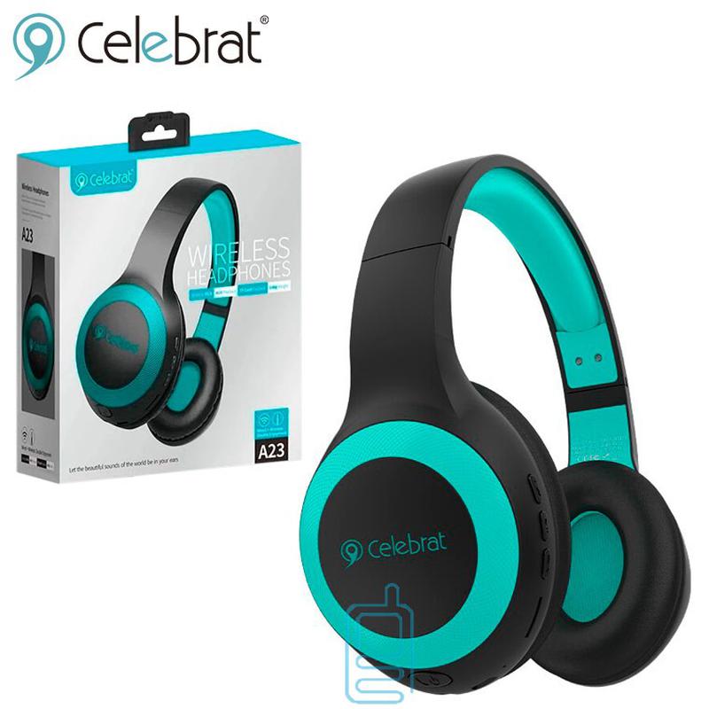 Bluetooth наушники с микрофоном Celebrat A23 голубые - 499 ₴, купить на IZI  (11545315)