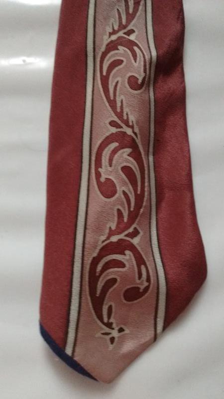 Бордовый с принтом оригинальный советский ссср мужской галстук