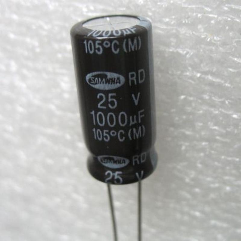 Конденсатор 5 штук 1000 mkf 25v Samhwa 1000 uF x 25v 1000 мкФ 25в: цена ...