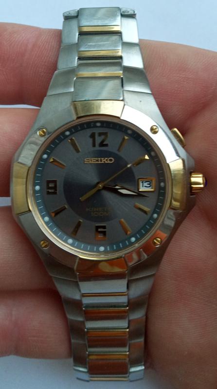 Наручные часы Seiko Kinetic Sapphire 100m 5M62 (оригинал Япония) - купить  недорого б/у на ИЗИ (11928117)