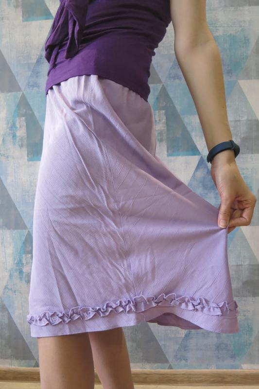 Юбка миди летняя фиолетовый комплект