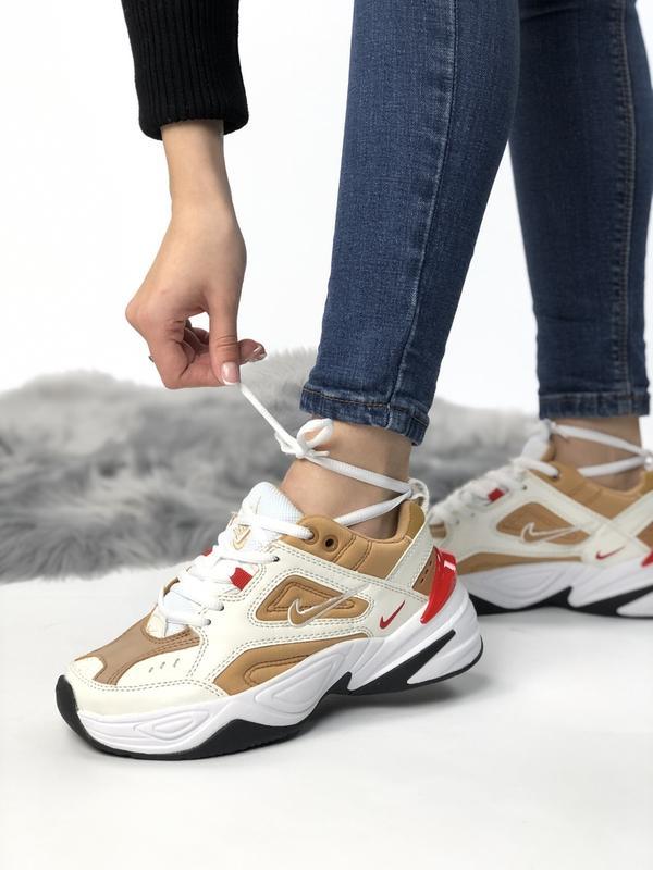 nike m2k tekno white gold