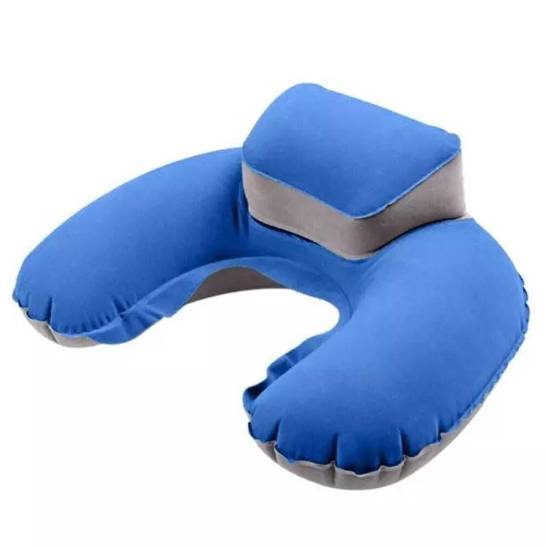 Подушка надувная для шеи синяя