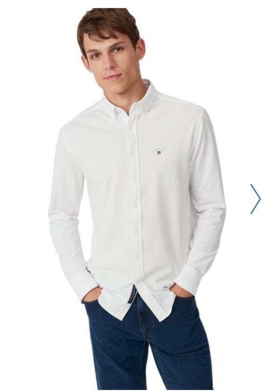 Gant мужская белая рубашка