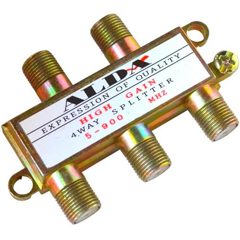 Сплиттер (Splitter) ТВ "Alda" 4-way, корпус металл: цена 20 грн ...