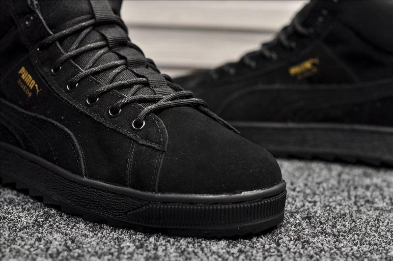 puma suede triple black