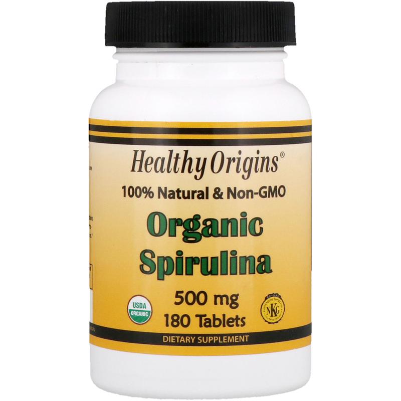 Органическая Спирулина, Organic Spirulina, Healthy Origins, 50...