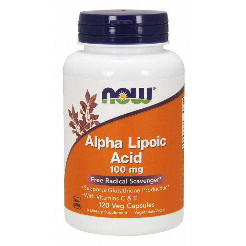 Альфа-липоевая кислота 100 мг, NOW Foods, Alpha Lipoic Acid 10...