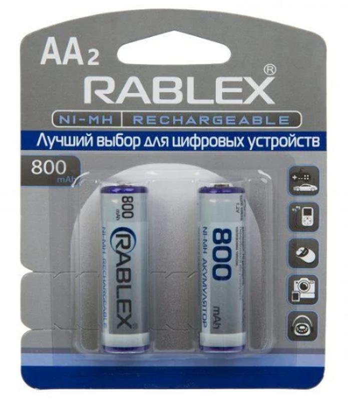 Аккумуляторные батарейки Rablex R6 AA 800Mh