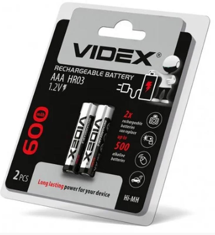 Аккумуляторные батарейки Videx AAA LR3 600Mh