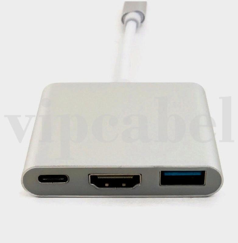АДАПТЕР ПЕРЕХОДНИК ПРЕОБРАЗОВАТЕЛЬ КАБЕЛЬ TYPE C TO HDMI + USB...: цена ...