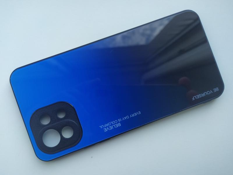 Чехол градиент стеклянный для Xiaomi Mi 11 Lite Сяоми Ми 11 Лайт - 180 ...