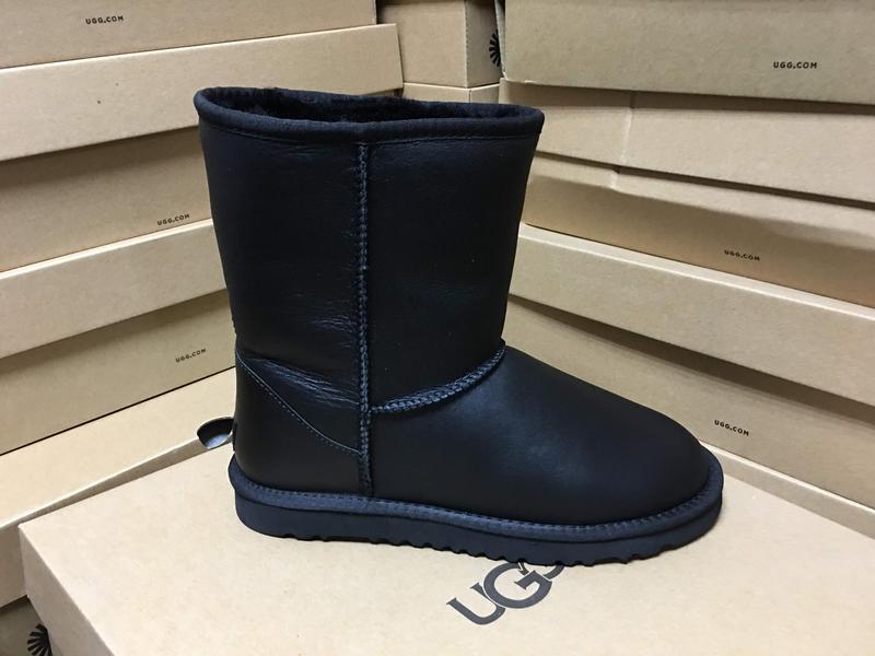 ugg classic short metallic black