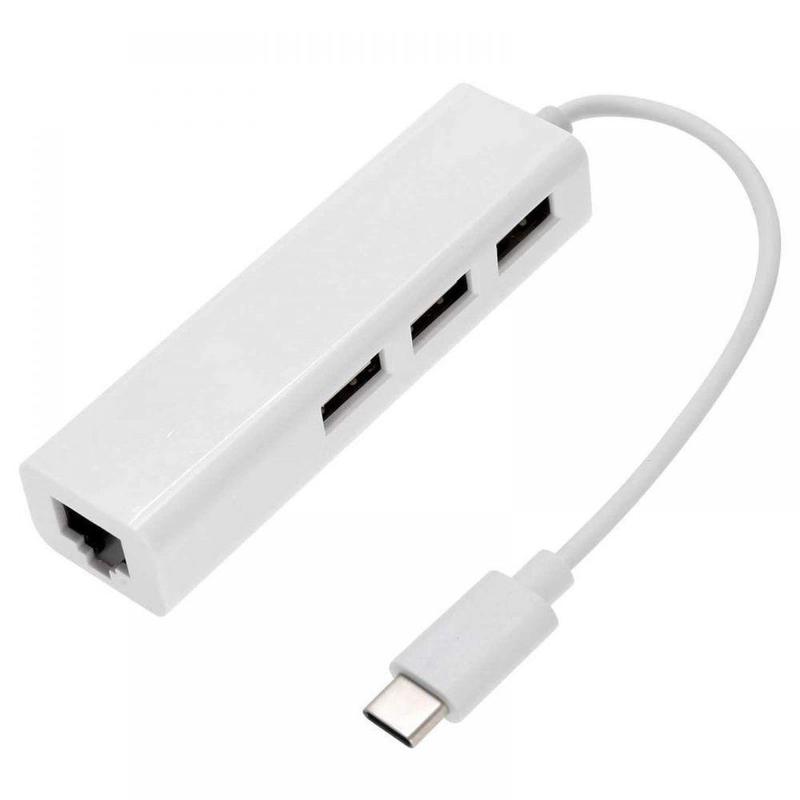 Переходник USB TypeC to LAN+3 USB Adapter для MacBoo... 190